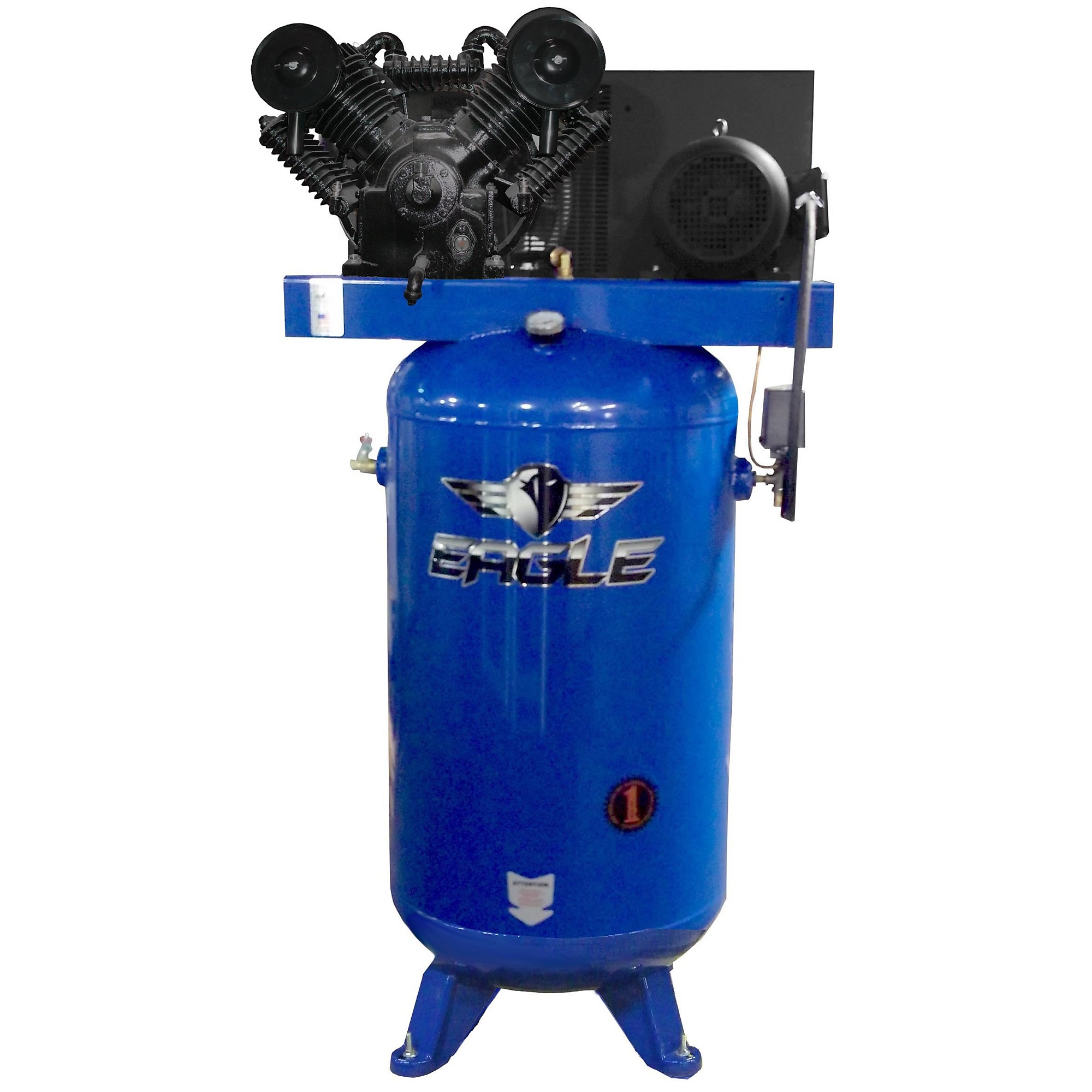 EAGLE, 80 Gallon Stationary Air Compressor, Horsepower 7.5 HP, Air Tank Size 80 Gal, Model# 7380V2-CS2-V4